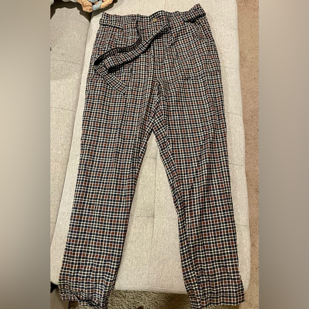 Plaid Canvas Pants